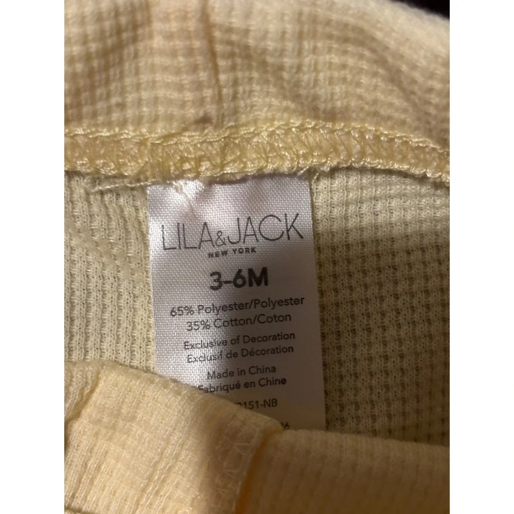 Lila & Jack Baby Waffle Knit Ice Cream Tank and Ruffle Shorts Set Yellow 3-6M